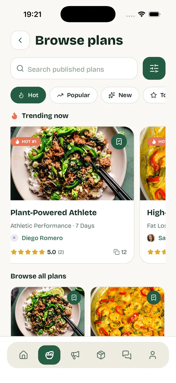 Macro Exchange — browse plans