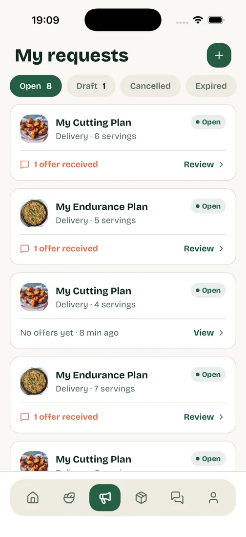Macro Exchange — client requests